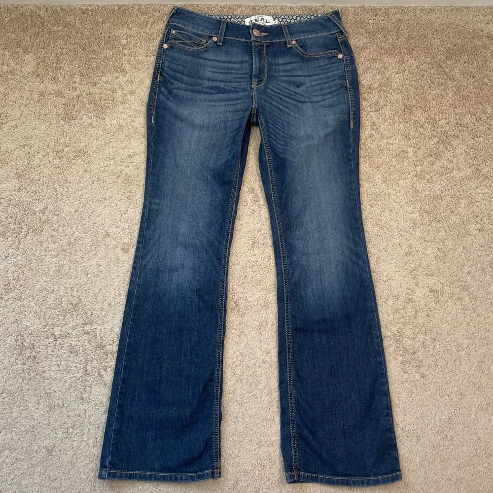 Ariat Women’s R.E.A.L Rosa Dark Wash Mid-Rise Bootcut Jeans Size 31 Regular - Picture 14 of 16